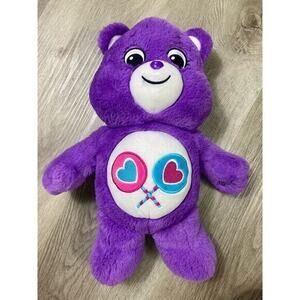 Care Bears Share Bear 14" Purple Plush Stuffed Animal with Lollipops &‎ Hearts